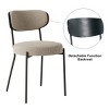 Syemin Dining Chairs Modern Kitchen Dining Chair Pholstered Dining Room Chair Farmhouse Kitchen Chairs High Bar Stools, Brown, 18.9"*18.9"*31.9" - 4 of 4