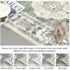 coucheta Washable Area Rug for Living Room, Non-Slip Vintage Ultra Thin High Traffic Soft Low Pile Distressed Floor Carpet, for Bedroom, Dining Room - 4 of 4