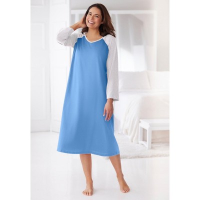 Dreams & Co. Plus Size Baseball Sleepshirt