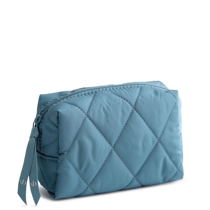 Vera Bradley Women's Outlet Ultralight Essential Small Cosmetic Toiletry Bag Bluestone