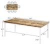 Industrial Dining Table for 6-8 People, Long Kitchen Table with Sturdy Metal Frame & Round Corner Rectangular Counter for Dinner - 2 of 4