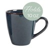 Elanze Designs Modern Chic Smooth Ceramic Stoneware Dinnerware Mugs Set of 4 - Navy Blue - 3 of 4