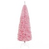 YOOCOZZ  Christmas Decoration - 7 ft Tall Unlit Slim Douglas Fir  Artificial Christmas Tree with 818 Realistic Branch Tips, Pink, Easy to Setup - 3 of 4