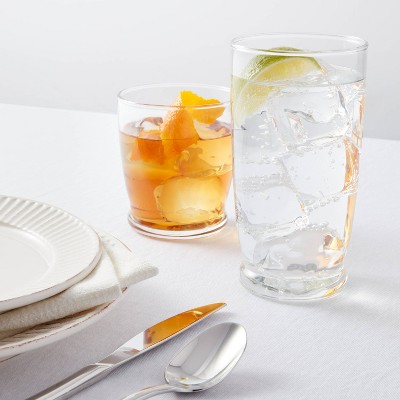 12pc Glass Lenoir Highball and Double Old Fashion Glass Set - Threshold&#8482;