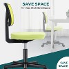 NicBex Office Chair with Adjustable Height Modern Nylon Mesh Armless Computer Chair with Wheels and Lumbar support for Office, Study, Bedroom - 4 of 4
