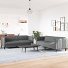 vidaXL Dark Gray Sofa Set - Comfortable 2 & 3-Seater Settee Armchair - Modern Fabric Lounge Couch for Living Room - 2 of 4
