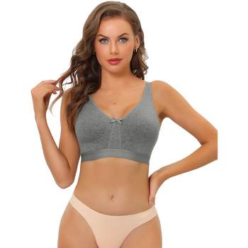 Agnes Orinda Women's Plus Size Underwire Push-up Lace Trim Adjustable  Straps Comfort Bra And Panty Set Light Gray 42c : Target