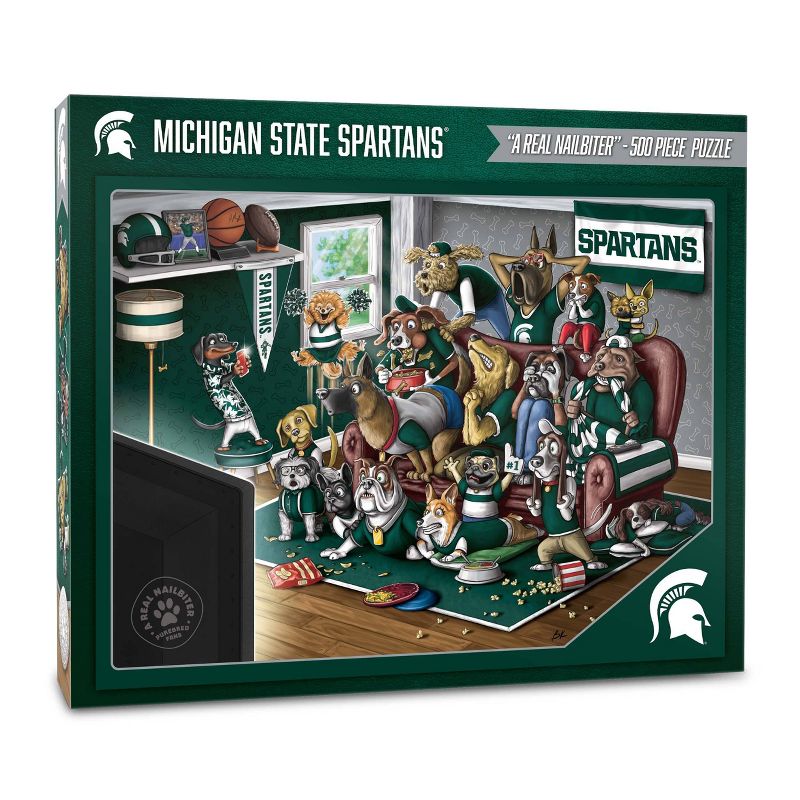 NCAA Michigan State Spartans Purebred Fans &#39;A Real Nailbiter&#39; Puzzle - 500pc, 1 of 4