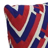 18"x18" Polyester Chevron Stroke Liberty Square Throw Pillow Red/Blue - Skyline Furniture: Woven Cotton, Zipper Closure - 3 of 4