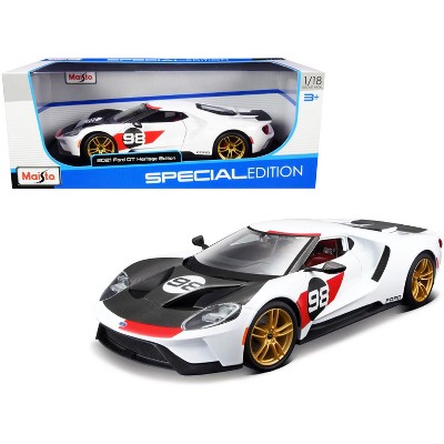 2018 Ford Gt #1 Red With White Stripes Heritage Special Edition 1/18  Diecast Model Car By Maisto : Target