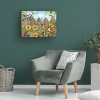 Trademark Fine Art - Melinda Hipsher Yellow Finches On Fence With Flowers Canvas Art - 3 of 4