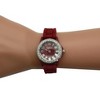 Olivia Pratt Every Day Thin Band Silicone and Rhinestones Colorful Women Watch - image 4 of 4