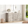 12 Drawer Dresser for Bedroom, Wood Dresser with Power Outlet, Wide Chest of Drawers for Living Room, Hallway, Tall Dressers with Smooth Metal Rail - 4 of 4