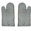 Home Mart Goods Grey Heat Resistant Thick Soft Quilted Lining Kitchen Oven Glove Mitts With Silicone Treatment - 4 of 4