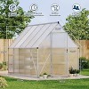 Coucheta 6x9ft Aluminum-Framed Greenhouse Collection - Polycarbonate Walk-in with Roof Vent & Lockable Door, Multiple Colors - 2 of 4