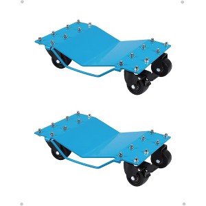 Car Dolly [Set of 2/4 ] Carbon Steel Heavy Duty Car Mover Wheel Dollies with Antiskid Plate & 360 Degree Rotatable Wheel, 4000/8000lbs Capacity - 1 of 4