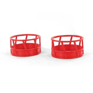 3D to Scale 1/64 2 Pack of 3D Printed Red Plastic Hay Feeders 64-300-R - 1 of 1
