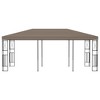 vidaXL 236.2"x118.1" Outdoor Gazebo - Taupe Fabric Canopy, Steel Frame, Cross Shape Details, Weather-Resistant, Easy to Assemble - 2 of 4