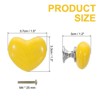 Unique Bargains Heart-Shaped Ceramic Drawer Knobs with Screw for Cupboard 2 Pcs - 2 of 4