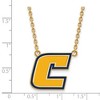 Black Bow Jewelry 14k Yellow Gold Plated Sterling Silver Tennessee at Chattanooga Mocs NCAA Necklace 18 Inch - 2 of 4