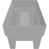 Bloem Indoor/Outdoor Recycled Plastic Finley Deck Rail Rectangle Planter Box, Fits Rail Sizes 3"- 6", Cement Color, 7.5 Gallon Capacity - 3 of 4