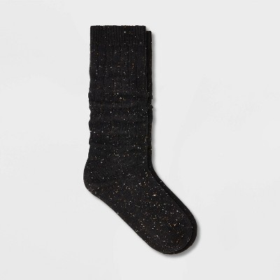 Women's Cotton Ribbed Fleck Slouch Crew Socks - Universal Thread™ 4-10