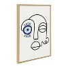 Kate and Laurel Sylvie No Evil Allowed Framed Canvas by Shatha Al Dafai, 23x33, Natural - 2 of 4