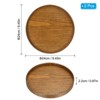 Unique Bargains Round Solid Wood Glaze Treated Non-Slip Kitchen Candle Serving Tray 2 Pcs - 2 of 4