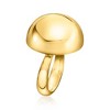 Ross-Simons Italian 18kt Gold Over Sterling Dome Bead Ring - 3 of 4