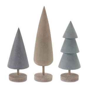 Christmas Holiday Tabletop Trees Resin and Stone Powder – Set of 6 by Melrose - 1 of 3