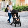 Infans Baby Stroller, Lightweight Infant Stroller with Aluminum Frame, 5-Point Harness, Adjustable Backrest & Canopy, One-hand Folding Infant Carriage - 3 of 4