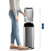 13.2 Gallon Slim Trash Can, Stainless Steel Garbage Can with Removable Inner Bucket, Step-on Waste Bin with Soft-Close Lid for Narrow Space - 2 of 4