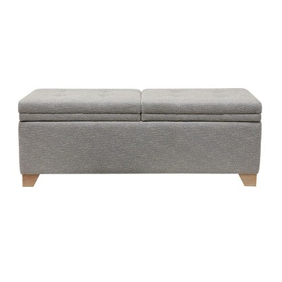 NicBex Modern 52.5" Storage Bench Wood Accent Stools with Button Tufted Top for Bedroom and Entryway