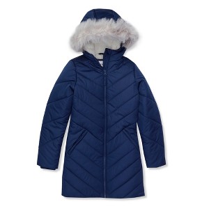 Kids Water Resistant Velour Parka - 1 of 3