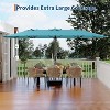 15ft Large Patio Umbrella with Sandbag Base - Rectangular Patio Umbrella with Crank Handle, UV Protection for Outdoor Market, Backyard, Pool - 3 of 4
