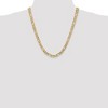 Black Bow Jewelry Men's 6mm, 10k Yellow Gold, Concave Figaro Chain Necklace - 2 of 4