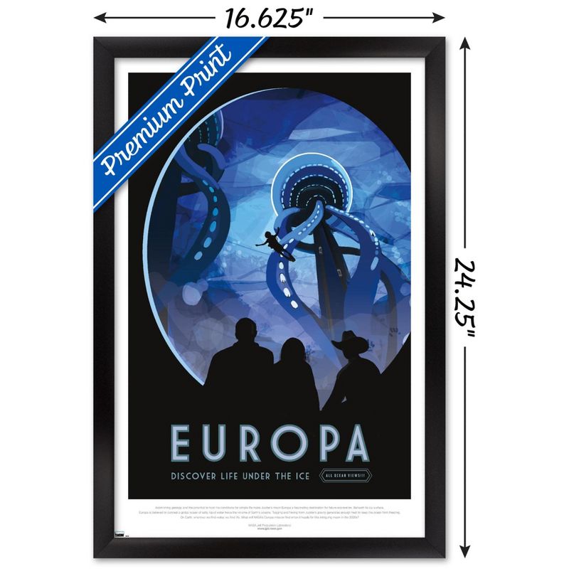 Trends International NASA - Europa Travel Poster Framed Wall Poster Prints, 3 of 7