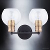 Urban Ambiance Luxury Industrial Bath Light,  10''H x 15''W,  Matte Black and Gold Finish, ULB2080 - 3 of 4
