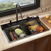 Famapy 304 Stainless Steel Workstation Kitchen Sink with PVD Nano Black Finish - 3 of 4