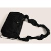 FATMOON Women’s Nylon Shouder Bag Pleated Crescent Purse with Drawstring Wrinkled Shoulder Straps Hobo Handbag Small Tote, Black - 2 of 4