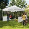 Aghana Digitals Dark Gray 10x10 Pop Up Canopy: UV50+ Sun Shelter with 2 Half Sidewalls, Wheeled - 3 of 4