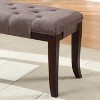 NicBex 48 Inch Ottoman Bench Modern Wooden Upholstered Dining Bench with Turned Legs, Footrest and Seat for Living Room, Bedroom, Entryway - 4 of 4