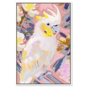 Art Remedy Cockatoo in Pastel Beach Life Inspired Wall Art Framed - 1 of 4