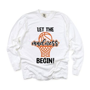 Simply Sage Market Women's Basketball Madness Hoop Long Sleeve Garment Dyed Tee - 1 of 2