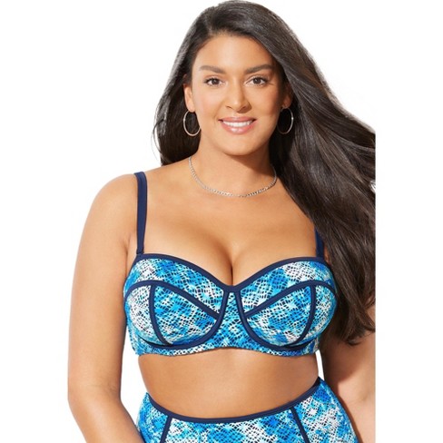 Swimsuits For All Women's Plus Size Madame Crochet Underwire Bikini Top :  Target