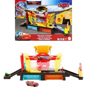Disney and Pixar Cars Color Changer Race Ready Car Wash Playset & Color Changing Lightning McQueen - 1 of 4