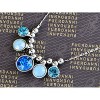 Anna-Kaci Women's Zigzag Blue Crystal Pendant Necklace, Modern Design with Adjustable Chain, Perfect for Casual and Formal Wear - Zigzag - 3 of 4