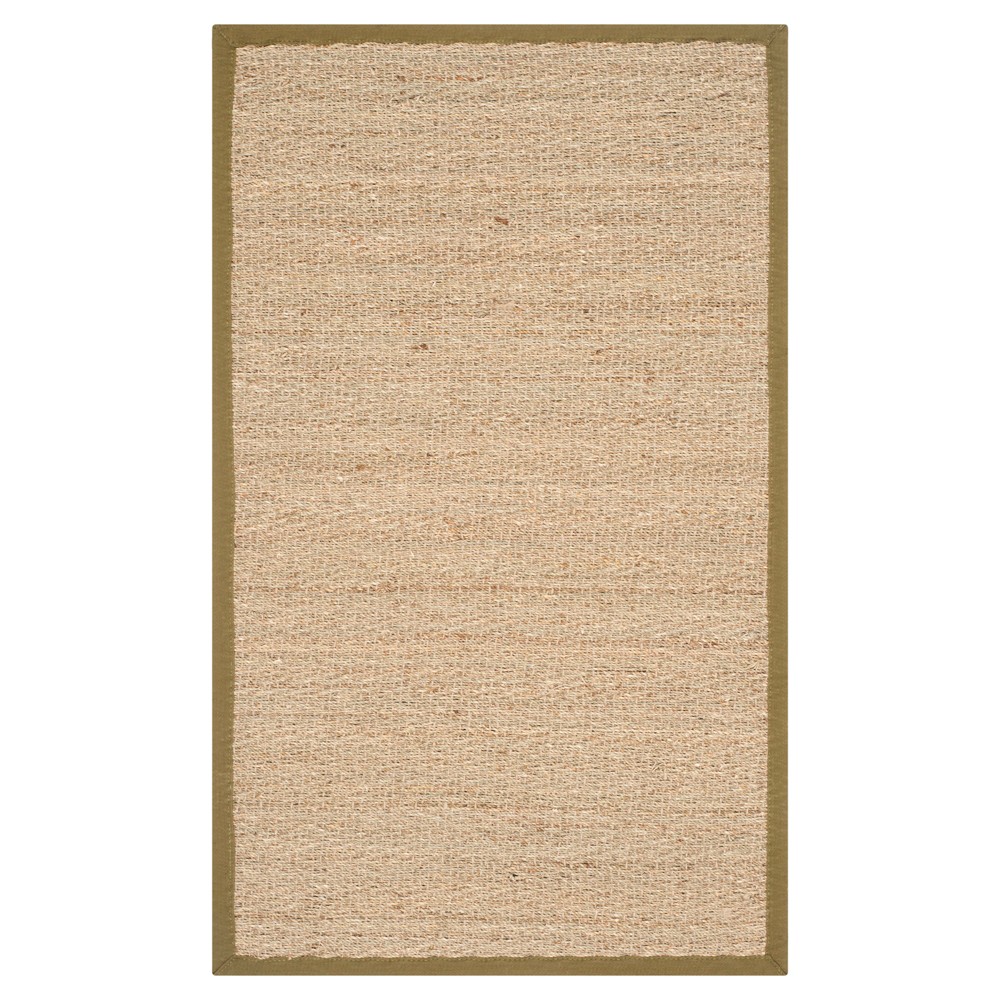 Natural Fiber Rug - Natural/Olive - (2'6inx4') - Safavieh