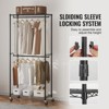 Boersma Heavy Duty Clothes Rack, Double Hanging Rods Clothing Garment Rack With Bottom And Top Storage Tier, Rolling Clothing Rack For Hanging Clothes - 3 of 4