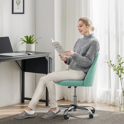RISOKEYS Office Chair, Modern Cute Rolling Seating with Wheels, Comfortable Back Seat Armless for Home,Bedrooms,Study,Make-Up, Dressing Room